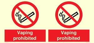 Vaping prohibited
